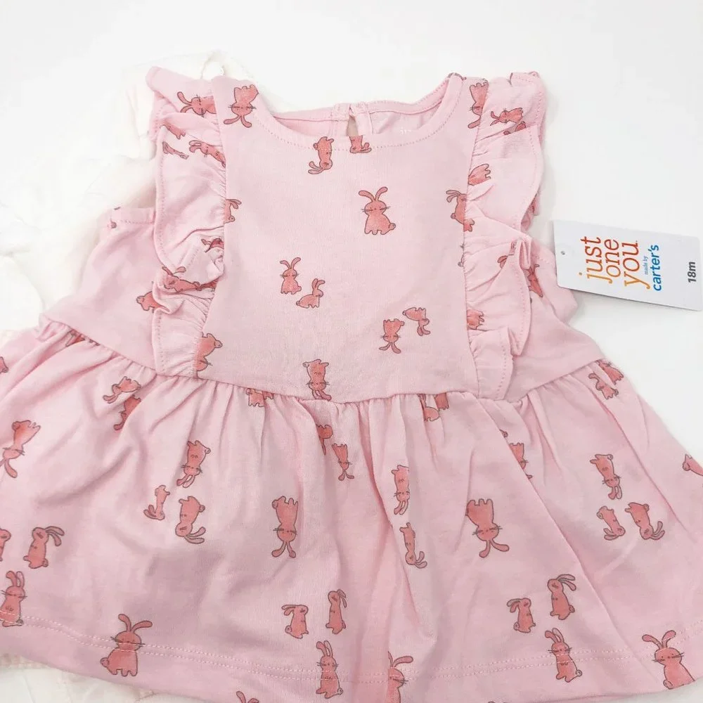 NWT 18Mo Infant Baby Girl 3Pc Set‎ Bunny ~So Happy Together~ Just One You